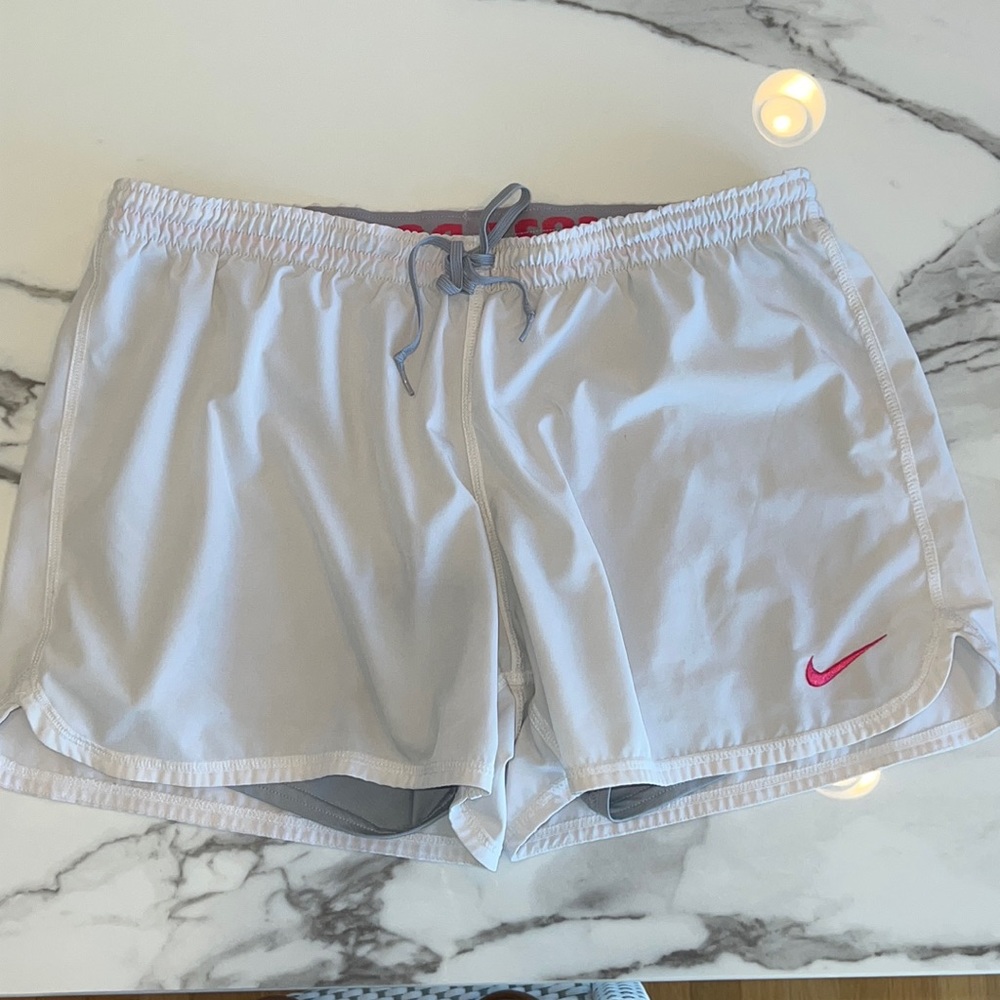 2 Pairs of Nike, Drifit, lined shorts. Size Large